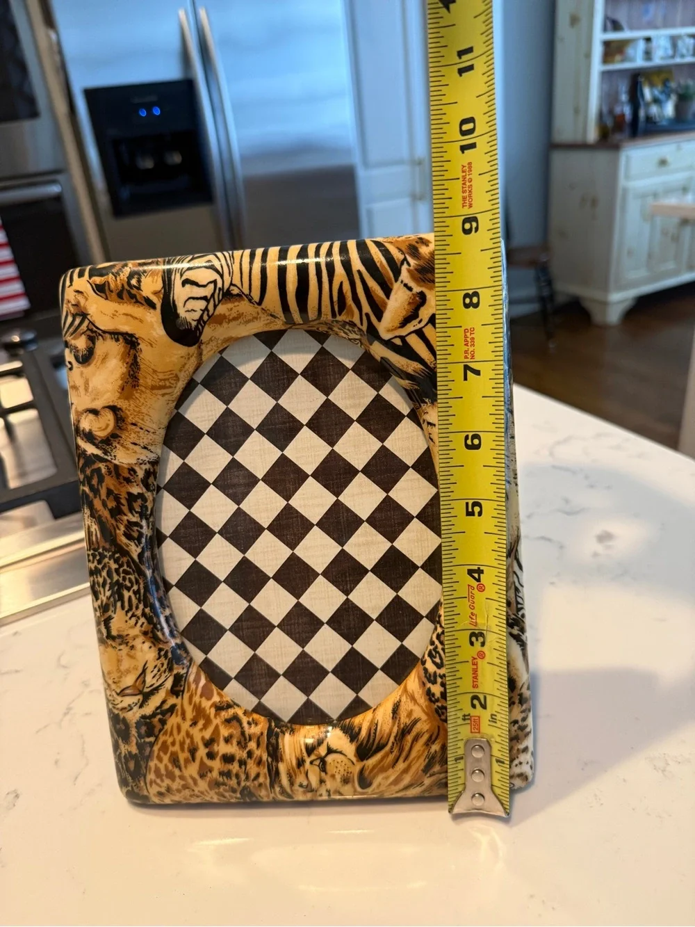 Safari Animal Print Picture Frame Zebra Leopard Tiger Giraffe Oval